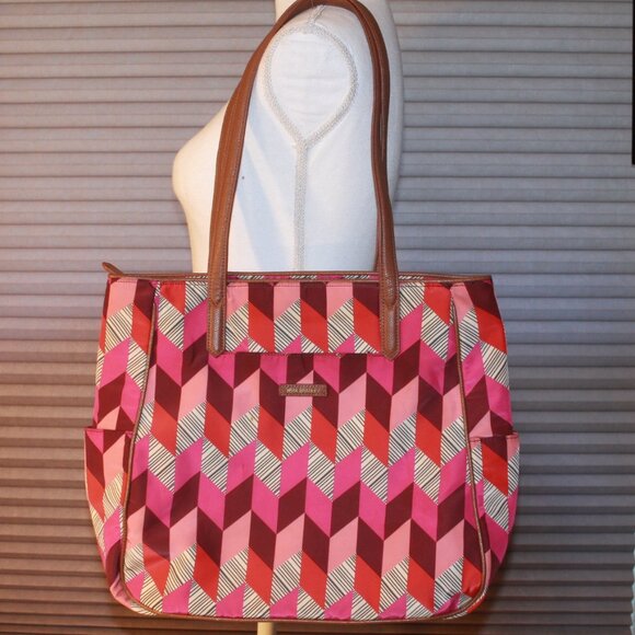 Vera Bradley BOHEMIAN CHEVRON Preppy Poly Zip Top Tote - Retired - Picture 1 of 16
